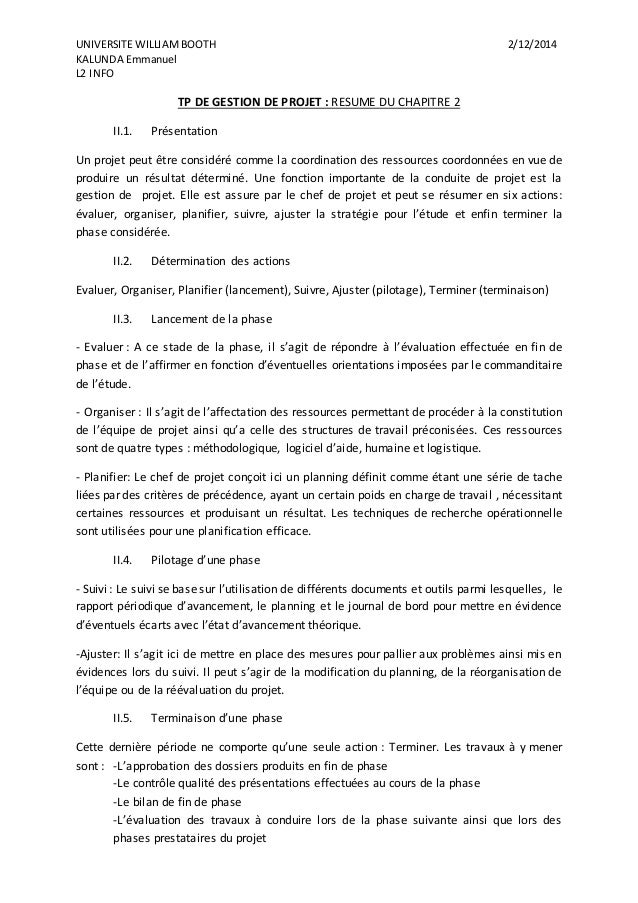 Gestion de projet