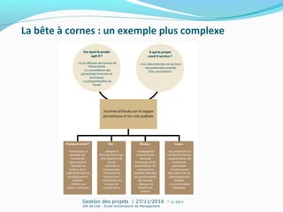 La bête à cornes : un exemple plus complexe
Gestion des projets | 27/11/2016 - © 2013
IAE de Lille - Ecole Universitaire de Management
 