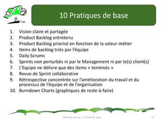 La théorie SCRUM24GDP avec Scrum │ © Pierre E. Neis