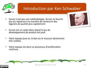 Le triangle magiqueGDP avec Scrum │ © Pierre E. NeisEngagement des employésReconnus, engagés, employésheureuxCréation de ValeurMaximiser le ROI et optimiser la trésorerieSatisfaction du ClientServir le client33