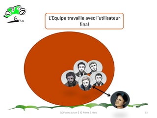 Le ScrumMaster travaille avec le Product OwnerGDP avec Scrum │ © Pierre E. Neis70