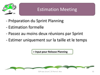 Le Product BacklogGDP avec Scrum │ © Pierre E. NeisLe Product Backlog répond aux questions suivantes:Quoi?  Quand? Pour Qui?87