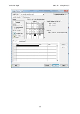 Gestion de projet FALLOUL Moulay El Mehdi
83
 