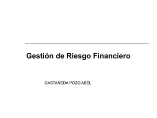 CASTAÑEDA POZO ABEL
Gestión de Riesgo Financiero
 