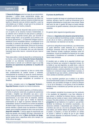 La Gestión del Riesgo Hoy
                                  La Gestión del Riesgo en la Planificación del Desarrollo Sostenible
Capítulo 7                   98
 