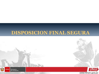 DISPOSICION FINAL SEGURA
 