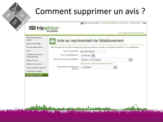 Comment supprimer un avis ?

 