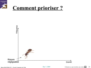 Comment prioriser ? Risques négligeables Fréquence Gravité 