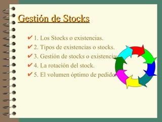 Gestión de Stocks ,[object Object],[object Object],[object Object],[object Object],[object Object]