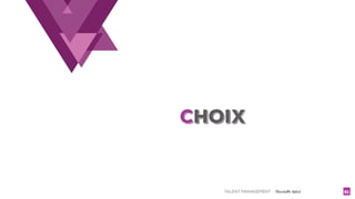 TALENT MANAGEMENT - Christelle Letist 51
CHOIX
 