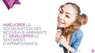 TALENT MANAGEMENT - Christelle Letist 63
AMÉLIORER LA
SOCIALISATION DES
NOUVEAUX ARRIVANTS
ET DÉVELOPPER LE
SENTIMENT
D’APPARTENANCE.
 