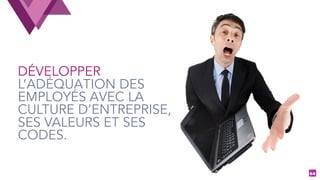 TALENT MANAGEMENT - Christelle Letist 64
DÉVELOPPER
L’ADÉQUATION DES
EMPLOYÉS AVEC LA
CULTURE D’ENTREPRISE,
SES VALEURS ET SES
CODES.
 