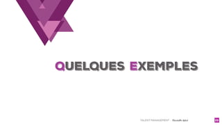 TALENT MANAGEMENT - Christelle Letist 77
QUELQUES EXEMPLES
 