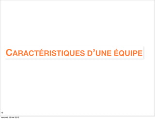 CARACTÉRISTIQUES D’UNE ÉQUIPE




4
mercredi 26 mai 2010
 