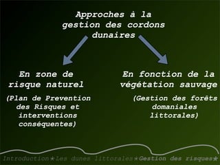 La gestion des dunes littorales atlantiques