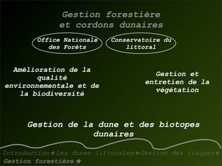 La gestion des dunes littorales atlantiques