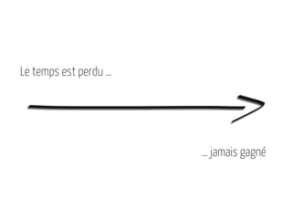 Le temps est perdu …
… jamais gagné
 