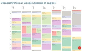 Démonstration 2: Google Agenda et rappel
 