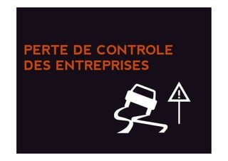 PERTE DE CONTROLE
DES ENTREPRISES
 