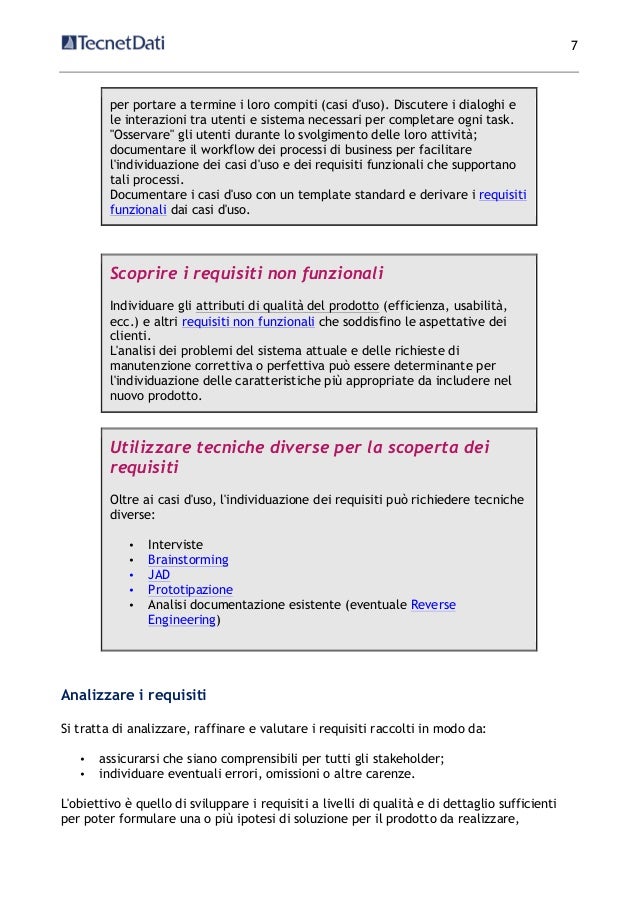 Gestione dei requisiti Gestione dei requisiti