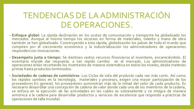 Gestion empresarial ADMINISTRACION DE OPERACIONES