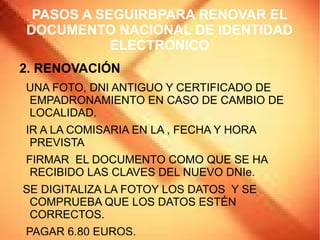 ¿CÓMO RENOVAR EL DNI ELECTRÓNICO? 