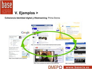 V. Ejemplos > Coherencia identidad digital y lifestreaming :  Prima Donna 
