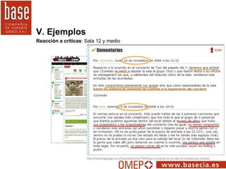 V. Ejemplos Reacción a críticas :  Sala 12 y medio 