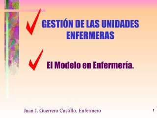 GESTIÓN DE LAS UNIDADES ENFERMERAS ,[object Object],Juan J. Guerrero Castillo. Enfermero 