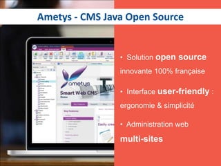 • Solution open source
innovante 100% française
• Interface user-friendly :
ergonomie & simplicité
• Administration web
mu...