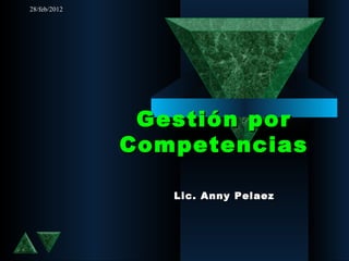 28/feb/2012 Gestión por Competencias Lic. Anny Pelaez 