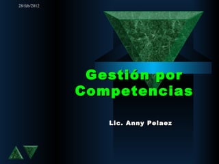 28/feb/2012 Gestión por Competencias Lic. Anny Pelaez 