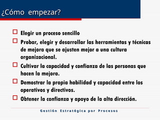 Análisis y Mejora de Procesos para Gestión Estratégica en Hospitales | PPT