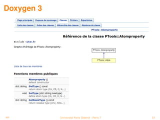 Doxygen 3




PP          Université Paris Diderot - Paris 7   57
 