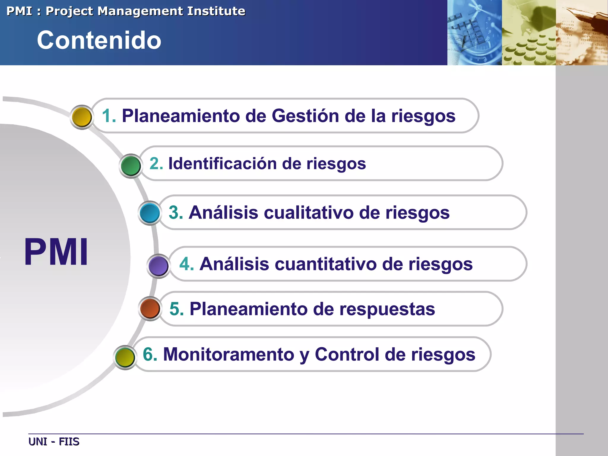 PMI Gestion de Riesgos | PPT