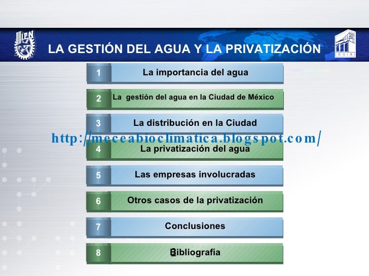 Gestion y privatizacion del agua