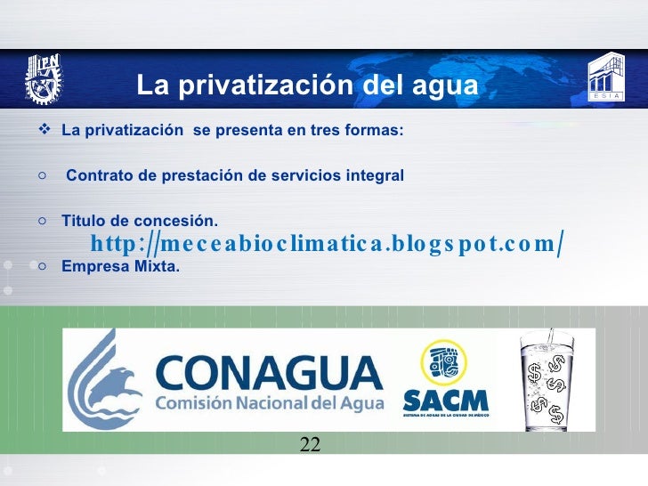 Gestion y privatizacion del agua
