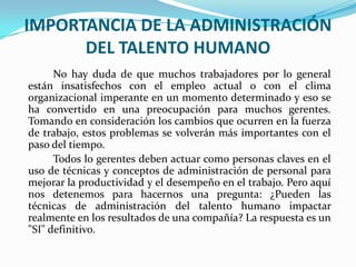 Gestion Y Talento Humano