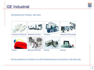 GE Industrial Composta por 8 áreas, são elas: Como podemos constatar é na Ge Industrial que se encontra a Ge Security. 
