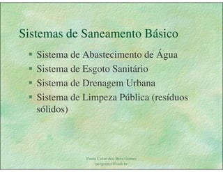 Gestão das águas Drenagem Urbana