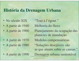 Gestão das águas Drenagem Urbana