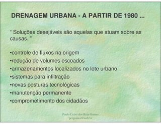 Gestão das águas Drenagem Urbana
