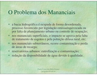 Gestão das águas Drenagem Urbana