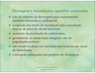 Gestão das águas Drenagem Urbana