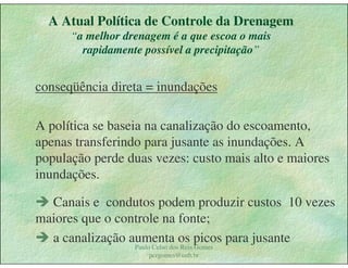 Gestão das águas Drenagem Urbana