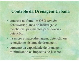 Gestão das águas Drenagem Urbana