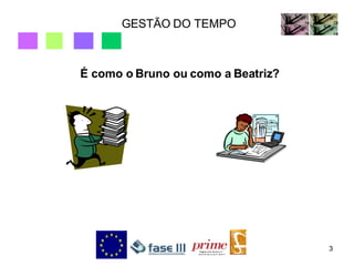 GESTÃO DO TEMPO É como o Bruno ou como a Beatriz? 