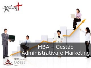 MBA – Gestão
Administrativa e Marketing

 