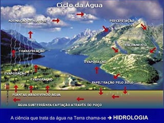 A ciência que trata da água na Terra chama-se  HIDROLOGIA
 