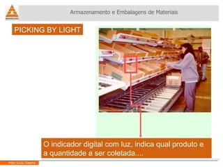 Armazenamento e Embalagens de Materiais Helio Souto Dapena PICKING BY LIGHT O indicador digital com luz, indica qual produto e a quantidade a ser coletada....   
